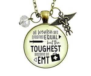 Gutsy Goodness 24 インチ レディース EMT ネックレス すべての女性が平等だが最もタフな EMT ジュエリー カドゥケウス チャーム Gutsy Goodness 24\
