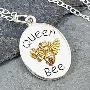 Queen Bee ブロンズ ビー チャーム ネックレス - 925 スターリング シルバー、18 インチ EnCharmed Queen Bee with Bronze Bee Charm Necklace - 925 Sterling Silver, 18\
