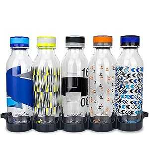 Reduce WaterWeek Reusable Water Bottle Set, 20薬局衡オンス - Plastic Reusable Water Bottle Set of 5, Plus Fridge Tray - BPA-Free, Leak Proof Twist Off Cap - Trek Reduce WaterWeek Reusable Water Bottle Set, 20薬局衡オンス Plastic Reusabl