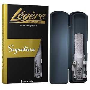 Legere L・・g・・re Reeds - Alto Saxophone Reed, Signature, Strength 3.00 (ASG3.00) - Premium Synthetic Woodwind Reed