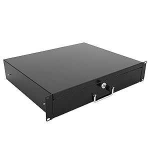 RAISING ELECTRONICS ドロワー サーバー キャビネット ケース 19 インチ ロック ラック マウント DJ ロック可能な深型ドロワー キー付き (2U) RAISING ELECTRONICS Drawer Server Cabinet Case 19 Inch Locking Rack Mount DJ Lockable Deep
