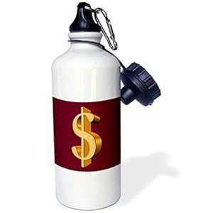 3dRose ウォーターボトル、21オンス、ホワイト 3dRose Water Bottle, 21oz, White