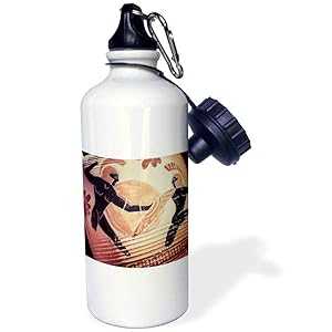 3dRose ウォーターボトル、21オンス、ホワイト 3dRose Water Bottle, 21oz, White