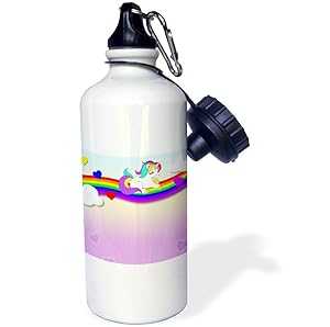 3dRose ウォーターボトル、21オンス、ホワイト 3dRose Water Bottle, 21oz, White