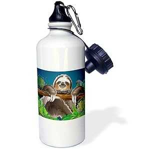 3dRose ウォーターボトル、21オンス、ホワイト 3dRose Water Bottle, 21oz, White