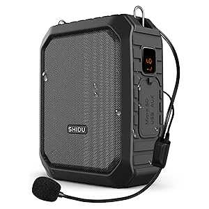YOCEWECA Personal Voice Amplifier for Teachers - Portable Speaker with Wired Headset Microphone 18W Waterproof IPX5 Waistband Voice Enhancer Megaphone for Indoor and Outdoor Activities, Teaching, Speech…