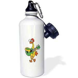 3dRose ウォーターボトル、21オンス、ホワイト 3dRose Water Bottle, 21oz, White