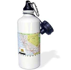 3dRose ウォーターボトル、21オンス、ホワイト 3dRose Water Bottle, 21oz, White