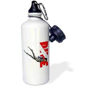 3dRose ウォーターボトル、21オンス、ホワイト 3dRose Water Bottle, 21oz, White