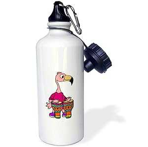 3dRose ウォーターボトル、21オンス、ホワイト 3dRose Water Bottle, 21oz, White