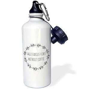 3dRose ウォーターボトル、21オンス、ホワイト 3dRose Water Bottle, 21oz, White