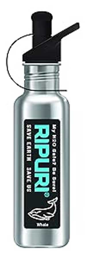 RIPURI Classic 27薬局衡オンス Filter Bottle Water Bottle stainless steel Camping Hiking Backpacking Outdoor Emergency Whale