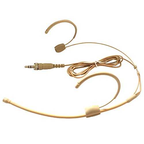 Microdot 4015 ヘッドセット ヘッドマウントヘッドウォーンマイク SENNHEISER ワイヤレスシステム用 - 3.5mm ネジロックプラグ - 無指向性マイク Microdot 4015 Headset Head-mounted Headworn Microphone For SENNHEISER Wireless System- 3.5mm Scre