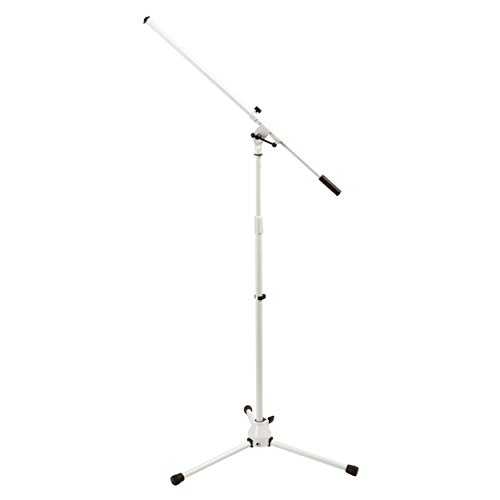 オンステージ MS7801W 伸縮式マイクブームスタンド、ホワイト OnStage On-Stage MS7801W Telescoping Microphone Boom Stand, White