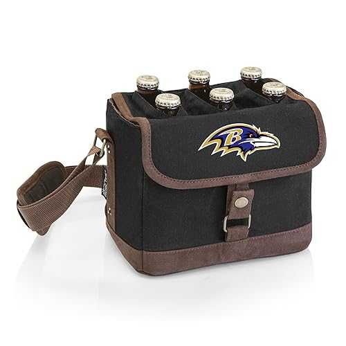 PICNIC TIME Baltimore Ravens Beer Caddy Cooler Tote with Opener