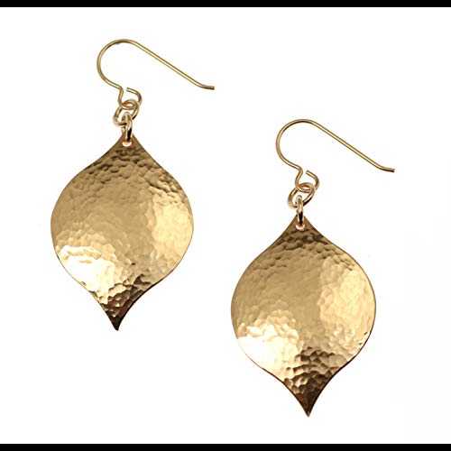 ハンマードブロンズ マラケシュ ドロップ イヤリング John S Brana Designer Jewelry Hammered Bronze Marrakesh Drop Earrings