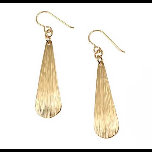 ブロンズバーク ロング ティアドロップ イヤリング John S Brana Designer Jewelry Bronze Bark Long Teardrop Earrings
