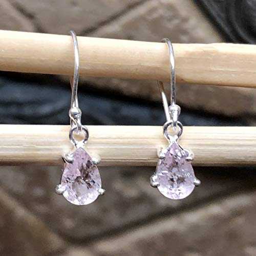 ナチュラル ピンク モルガナイト 925 ソリッド スターリング シルバー イヤリング 25mm Natural Rocks by Kala Natural Pink Morganite 925 Solid Sterling Silver Earrings 25mm