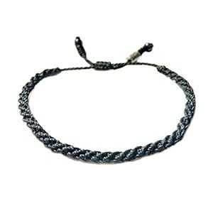 ネイビー セーラー ロープ ブレスレット 編組 織物 航海ノット ビーチ ジュエリー 男性と女性用 RUMI SUMAQ Navy Sailor Rope Bracelet Braided Woven Nautical Knot Beach Jewelry for Men and Women by RUMI SUMAQ