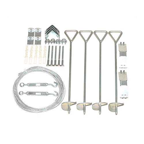 Palram 温室をスナップして成長させるためのケーブル アンカー キット Palram Cable Anchor Kit for Snap and Grow Greenhouses