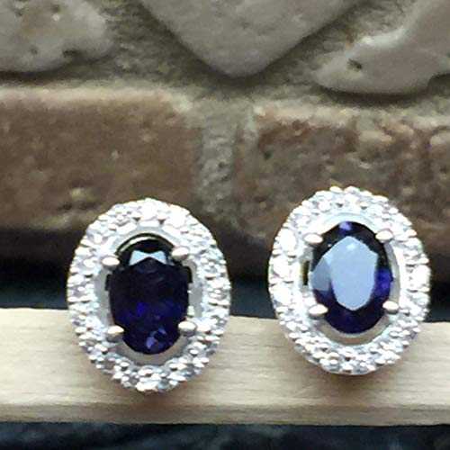 ナチュラル 2ct アイオライト 925 ソリッド スターリング シルバー イヤリング 10mm Natural Rocks by Kala Natural 2ct Iolite 925 Solid Sterling Silver Earrings 10mm