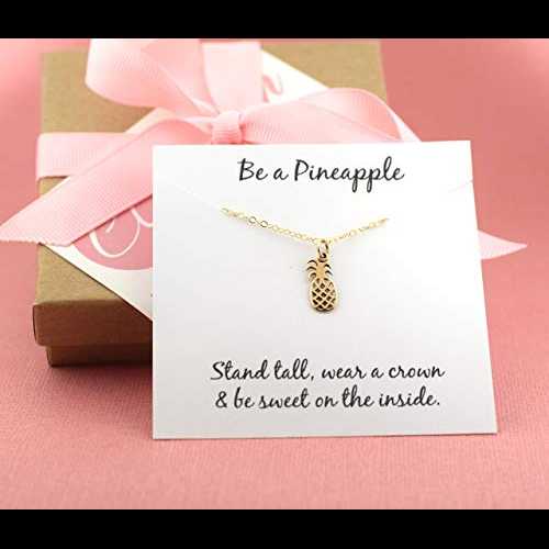パイナップル ネックレス - 14K ゴールド フィル - シンプルなジュエリー - 彼女へのギフト CY Design Studio Pineapple Necklace - 14k Gold Fill - Simple Jewelry - Gift For Her
