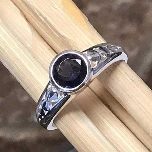 天然 1ct アイオライト ウォーター サファイア 925 スターリング シルバー 婚約指輪 サイズ 6 Natural Rocks by Kala Natural 1ct Iolite Water Sapphire 925 Sterling Silver Engagement Ring Size 6