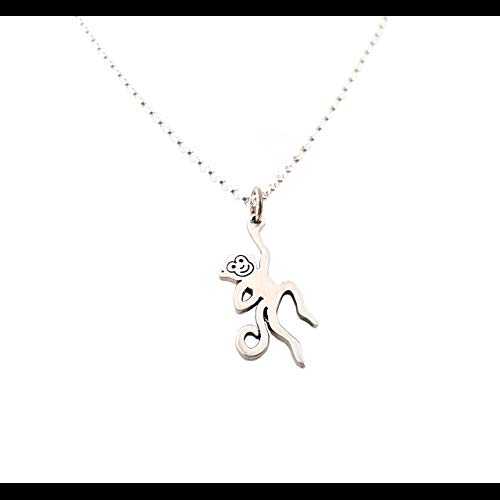 エテ公 惹きつける スターリング しろがね色 首飾り CY Design Studio Monkey Charm Sterling Silver Necklace