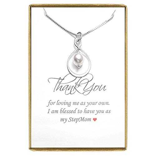 継母ギフトネックレス、インフィニティネックレス、スターリングシルバーインフィニティネックレス18インチ Alexandreasjewels Stepmother Gift Necklace, Infinity Necklace, Sterling Silver Infinity Necklace 18 Inches