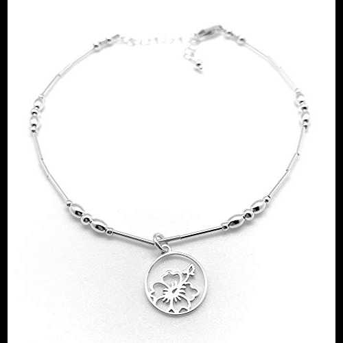 ハイビスカス アンクレット スターリング シルバー ビーチ ギフト フラワー ハワイ Laurali Designs Hibiscus Anklet Sterling Silver Beach Gift Flower Hawaii 5,952円