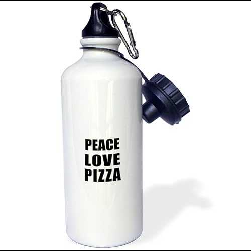 3dRose Peace Love and Quilting-Things That Make me Happy-Quilter Gift Sports Water Bottle, 21 oz, Multicolored