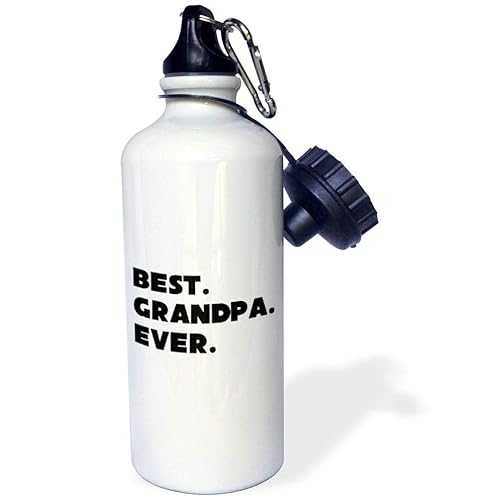 3dRose Best Grandpa Ever Sports Water Bottle, 21 oz, Multicolor