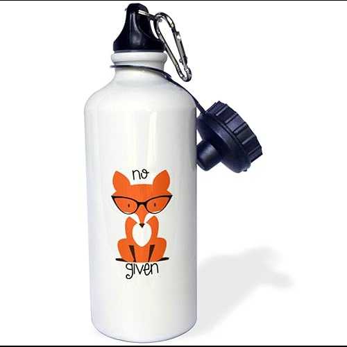 3dRose No Fox Given Straw Water Bottle画像