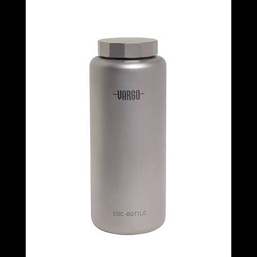 Vargo Titanium EDC Bottle / 1 Liter (34 薬局衡オンス.) Ultralight Titanium Water Bottle 100% Biocompatible for Fresh Tasting Water - Model T-462 Vargo Titanium EDC Bottle / 1 Liter (34 薬局衡オンス.) Ultralight Titanium Water Bottle 10