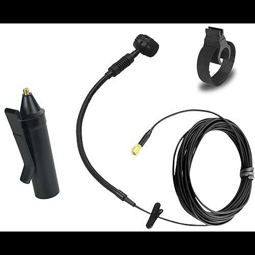 HEIMU Clip On Instrument Condenser Microphone + Universal Clip (for Flute)｜Glomarket