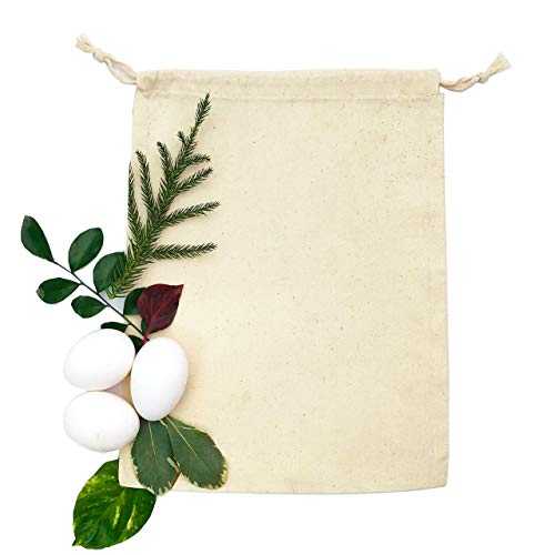 Ecogreentextiles 綿織物合切袋御徒面子 25 枚容器に並べる - 再受け入れる能力のあるな農産物御徒面子 - 日常当て嵌めるの多役立つことシングル合切袋メリンス御徒面子 (6x8 in) Pack of 25 Ecogreentextiles Cotton Drawstring Bags - Reusable Produce Bags - Multipurpose Single