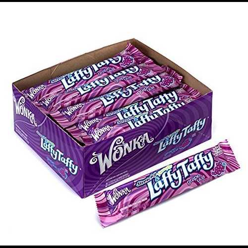 Wonka Stretchy & Tangy Laffy Taffy, Grape Uva, 1.5-Ounce Packets (Pack of 36)