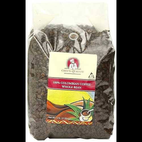 シェフズ・クオリティ・コロンビア産全粒コーヒー、10ポンド Chef's Quality Colombian Whole Bean Coffee, 10 Pound