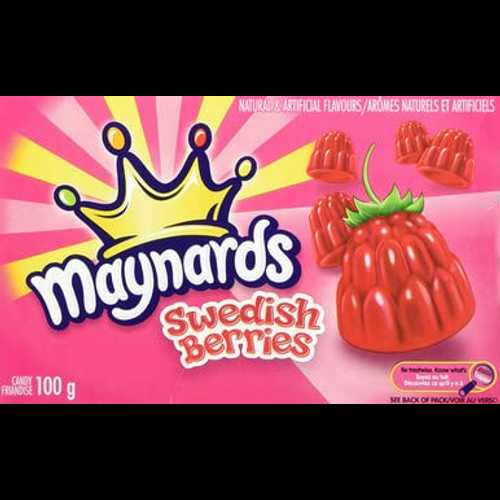 Maynard's スウェーデン ベリー グミ キャンディ ボックス、12 パック (100 g / 3.5 オンス) {カナダから輸入} Maynards Maynard's Swedish Berries Gummy Candy Boxes, 12 pack (100g / 3.5oz) {Imported from Canada}
