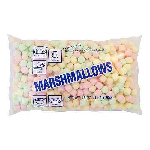 Clown Global Brands Miniature Flavored Marshmallows 12 Count 1 lb Packages Fat Free, Gluten Free, Cholesterol Free Perfect for Snacking画像