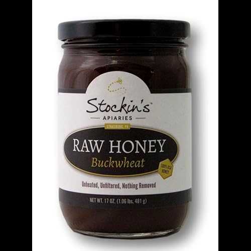 Stockin's Apiaries Stockin's Unheated and Unfiltered Raw Buckwheat Honey, 17 Oz. Jar (Pack of 2)