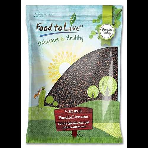 Food to Live - Whole Black Pepper, 8 Pounds Dried Peppercorns, Kosher, Vegan, Bulk Spice. Strong Pungent Flavor. Rich in Minerals. Great for Spicing, Seasoning. Perfect for Grinder Refill.