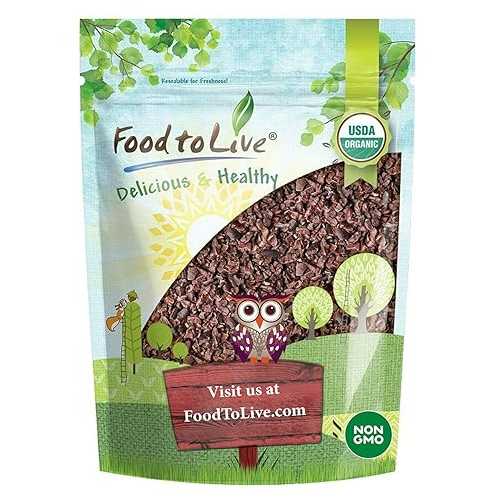 Food to Live Organic Cacao Nibs, 4 Pounds - Unsweetened, Non-GMO, Kosher, Raw, Vegan, Sirtfood, Bulk