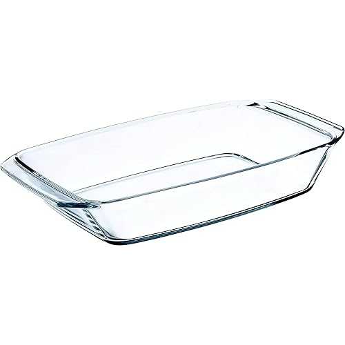 Simax Clear Glass Roaster Dish: Large Rectangular Roaster Pan For Baking And Cooking - Oven and Dishwasher Safe Cookware - 2.5 Quart Oven Casserole Pan|Glomarket