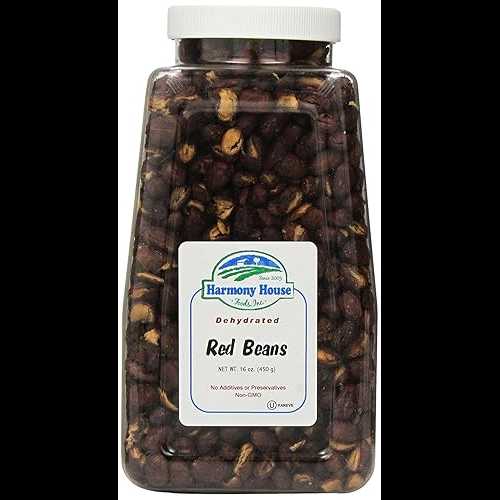 Harmony House Foods TRUE Dehydrated Red Beans - Easy Cook (16 oz, Quart Size Jar)
