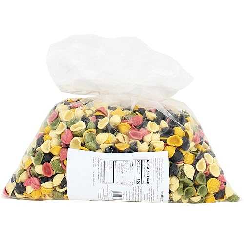 Italian Pasta Fantasia Little Ears (Orecchiette) Bulk Colored Pasta, 2.5 Kg Bag, Pack of 2画像