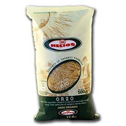 Helios 認定オーガニック ギリシャ オルゾ パスタ、500gr (17.6オンス) Helios Certified Organic Greek Orzo Pasta, 500gr (17.6oz)