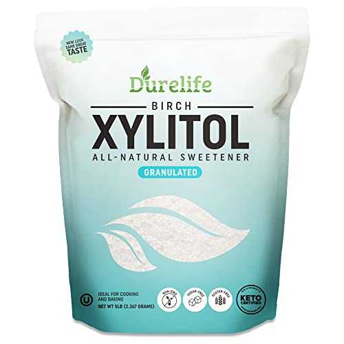 DureLife キシリトール砂糖代替品 5 ポンド バルク (80 オンス) 100% 純粋なバーチキシリトール製 非遺伝子組み換え - グルテンフリー - コーシャー、天然砂糖代替品、再密封可能なジッパーロックにパッケージ化 スタンドアップポーチバッグ DureLife XYL画像