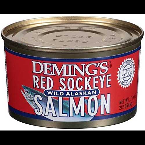 Deming's Wild Alaska Red Sockeye Salmon 7.5 oz (6 Pack)画像