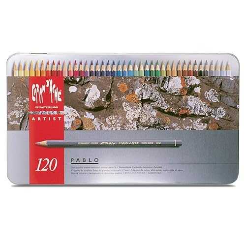 水道の栓短距離競走 赤ちょうちんロ 色鉛筆 120本書き割り 金属元素ボックス席 (666.420) Caran d\u0027Ache Pablo Colored Pencil Set Of 120 Metal Box (666.420)